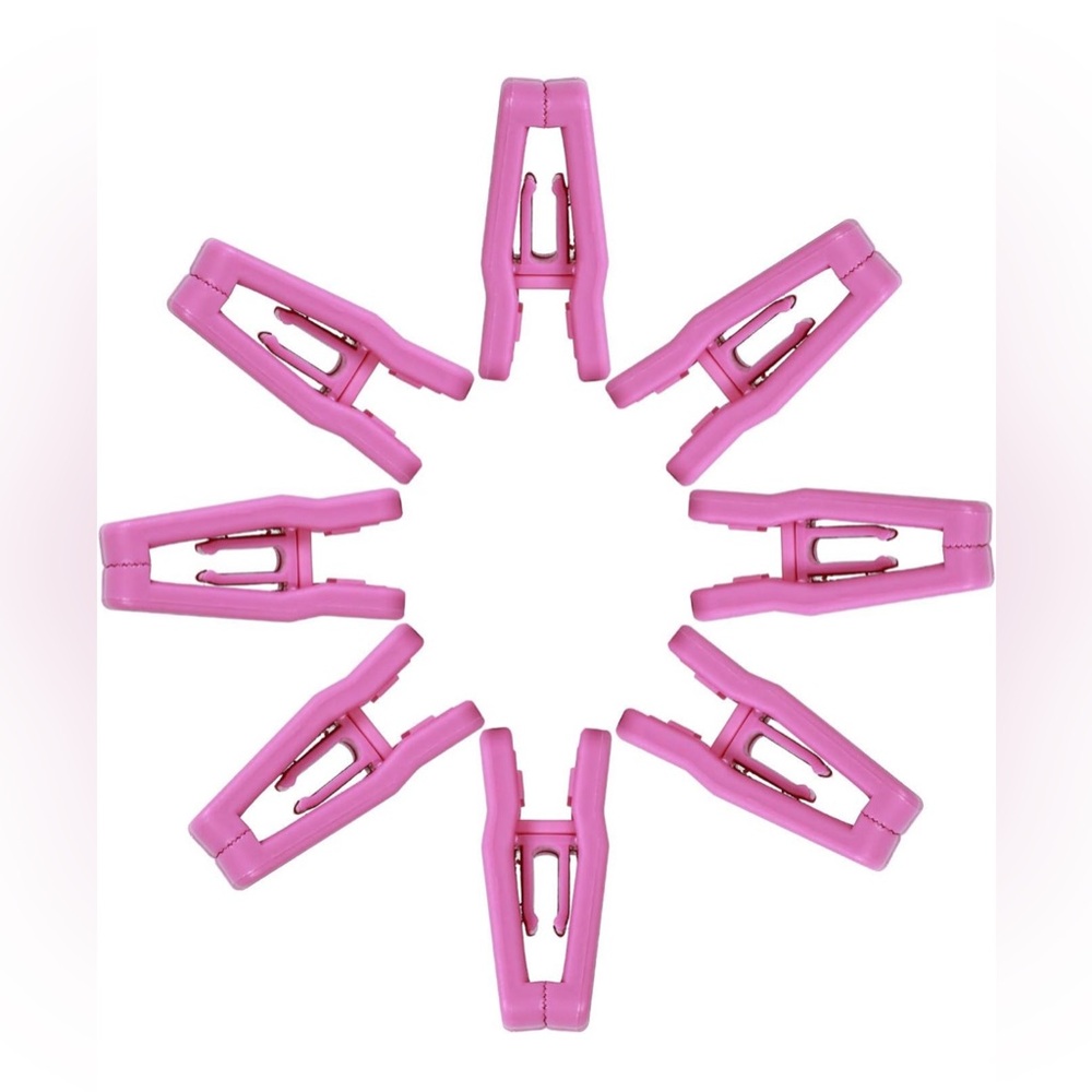 24 Pink Plastic Hanger Clips for Velvet Slim-Line Hangers